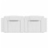 Cabecero de cama acolchado cuero sintético blanco 140