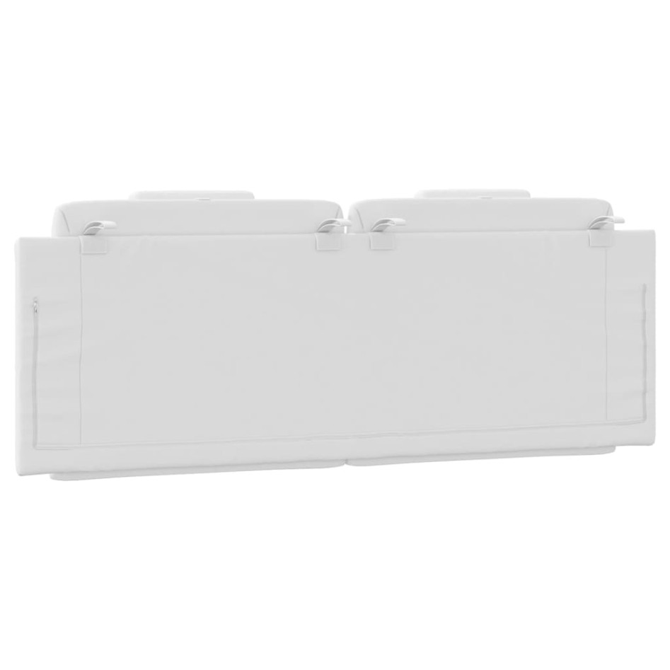 Cabecero de cama acolchado cuero sintético blanco 140