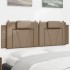 Cabecero de cama acolchado cuero sintético capuchino 160