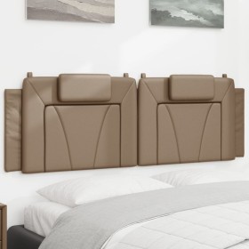 Cabecero de cama acolchado cuero sintético capuchino 160