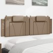 Cabecero de cama acolchado cuero sintético capuchino 160 cm