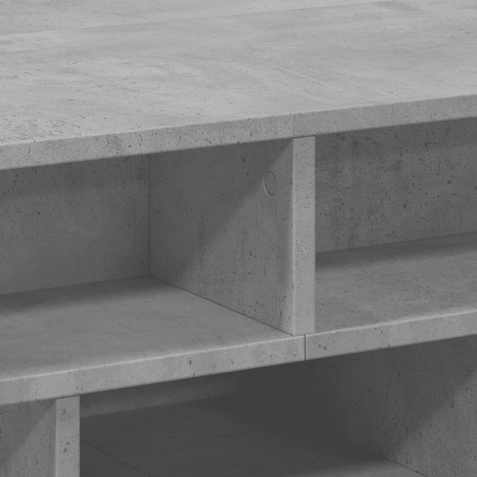 Mesa de centro madera de ingeniería gris hormigón 70x70x29