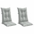 Cojines para silla respaldo alto 2 uds tela gris claro