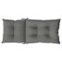 Cojines para silla respaldo alto 4 uds tela gris oscuro