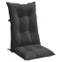 Cojines silla respaldo alto 4 uds tela gris antracita