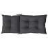 Cojines silla respaldo alto 4 uds tela gris antracita