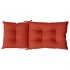 Cojines silla respaldo alto 4 uds tela rojo melange 120x50x7