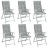 Cojines para silla respaldo alto 6 uds tela gris claro