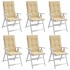 Cojines silla respaldo alto 6 uds tela beige melange