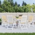 Cojines silla respaldo alto 6 uds tela beige melange