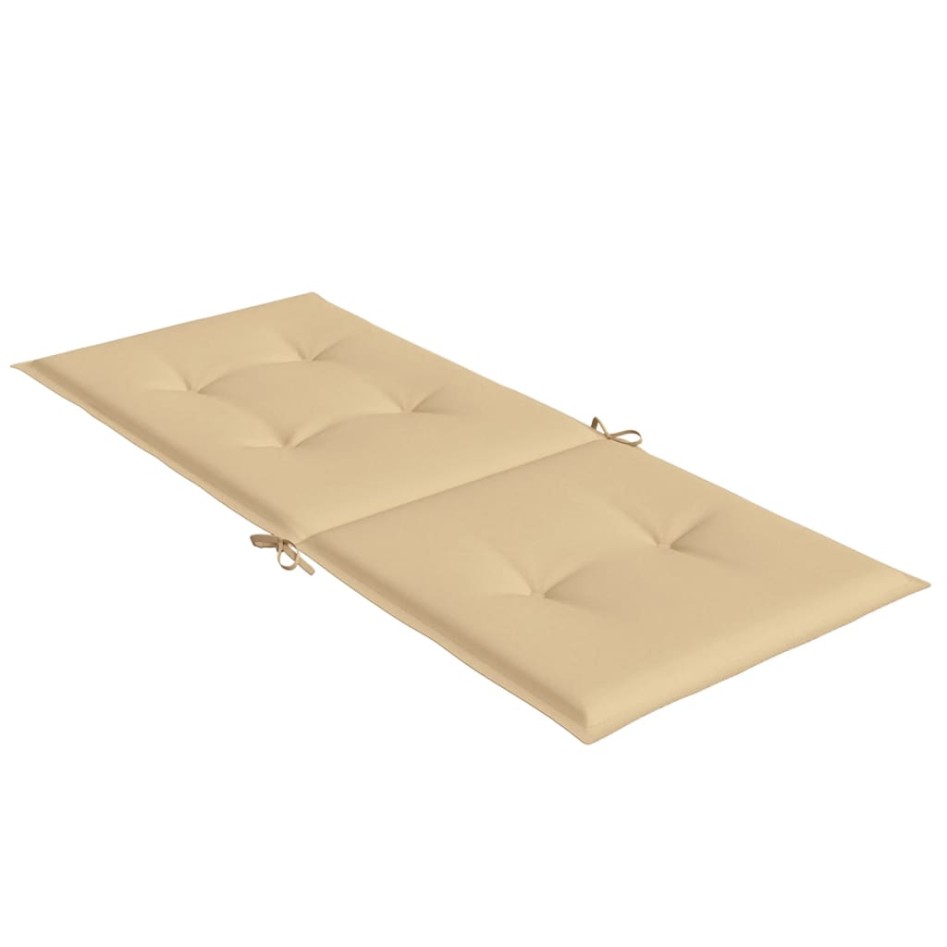 Cojines silla respaldo alto 6 uds tela beige melange