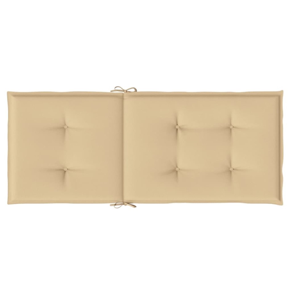 Cojines silla respaldo alto 6 uds tela beige melange