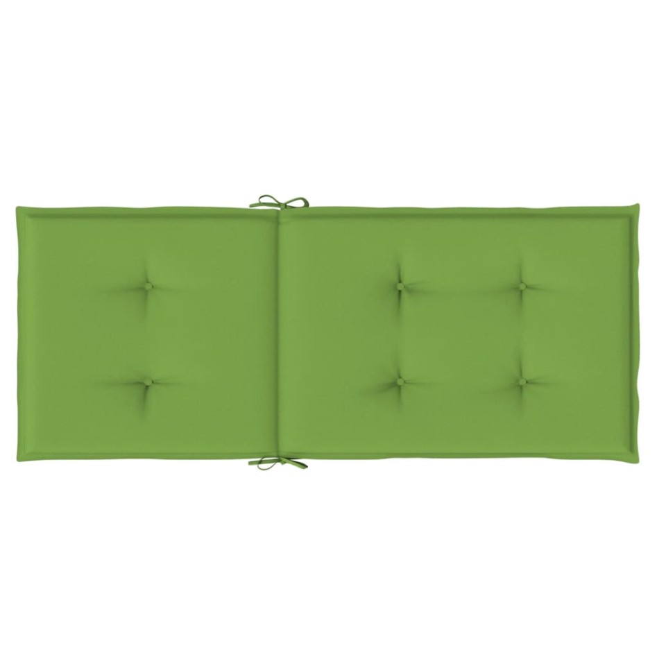 Cojines silla respaldo alto 4 uds tela verde melange