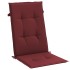 Cojines para silla respaldo alto 4 uds tela rojo tinto