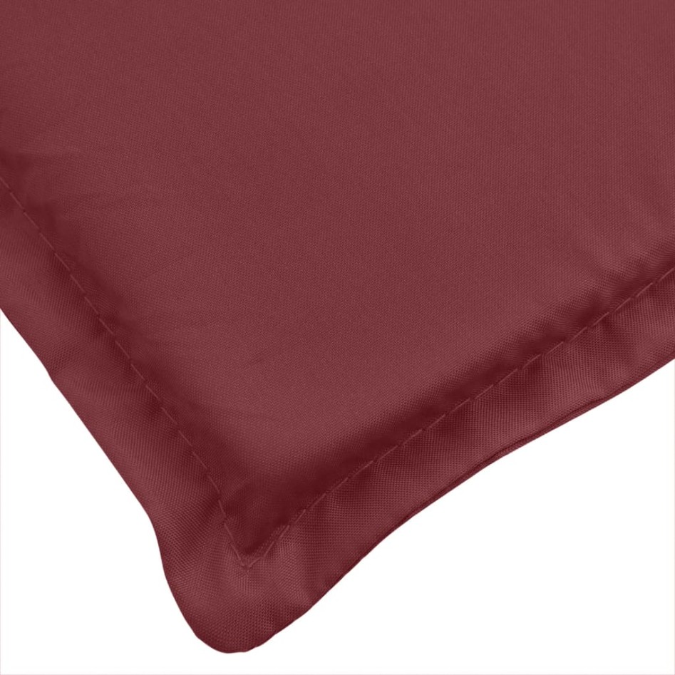 Cojines para silla respaldo alto 4 uds tela rojo tinto