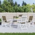 Cojines silla respaldo alto 4 uds tela taupe melange