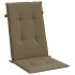Cojines silla respaldo alto 4 uds tela taupe melange