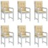 Cojines silla respaldo bajo 6 ud tela beige melange 100x50x4