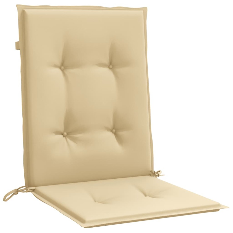 Cojines silla respaldo bajo 6 ud tela beige melange 100x50x4