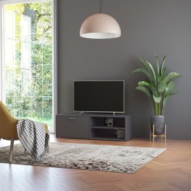 Mueble de TV madera contrachapada gris 120x34x37