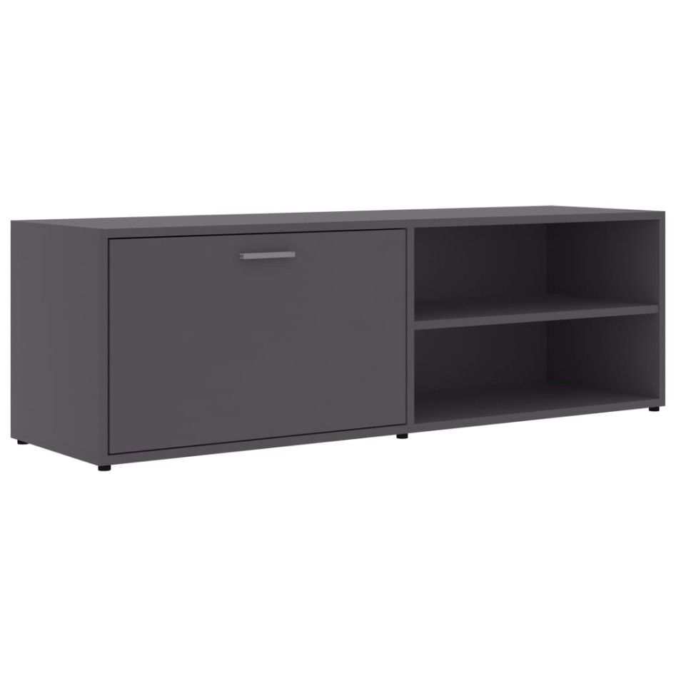 Mueble de TV madera contrachapada gris 120x34x37
