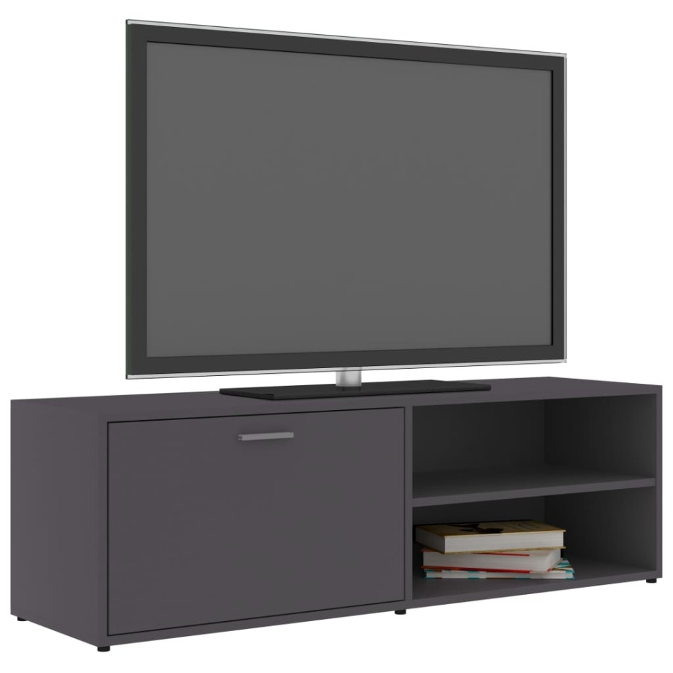 Mueble de TV madera contrachapada gris 120x34x37