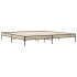 Estructura cama madera ingeniería metal roble Sonoma 200x200