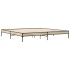 Estructura cama madera ingeniería metal roble Sonoma 200x200