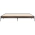 Estructura cama madera ingeniería metal marrón roble 200x200