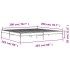 Estructura cama madera ingeniería metal marrón roble 200x200