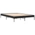 Estructura de cama madera de ingeniería y metal negro