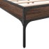 Estructura cama madera ingeniería metal marrón roble 140x190