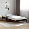 Estructura de cama madera de ingeniería y metal negra 75x190 cm