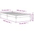 Estructura de cama madera de ingeniería y metal negra 75x190