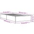 Estructura cama madera ingeniería metal gris Sonoma 75x190