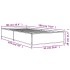 Estructura cama madera ingeniería metal roble ahumado 90x190