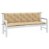 Cojines para banco jardín 2 uds tela beige melange 180x50x7