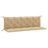 Cojines para banco jardín 2 uds tela beige melange 180x50x7