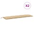 Cojines para banco jardín 2 uds tela beige melange 180x50x7