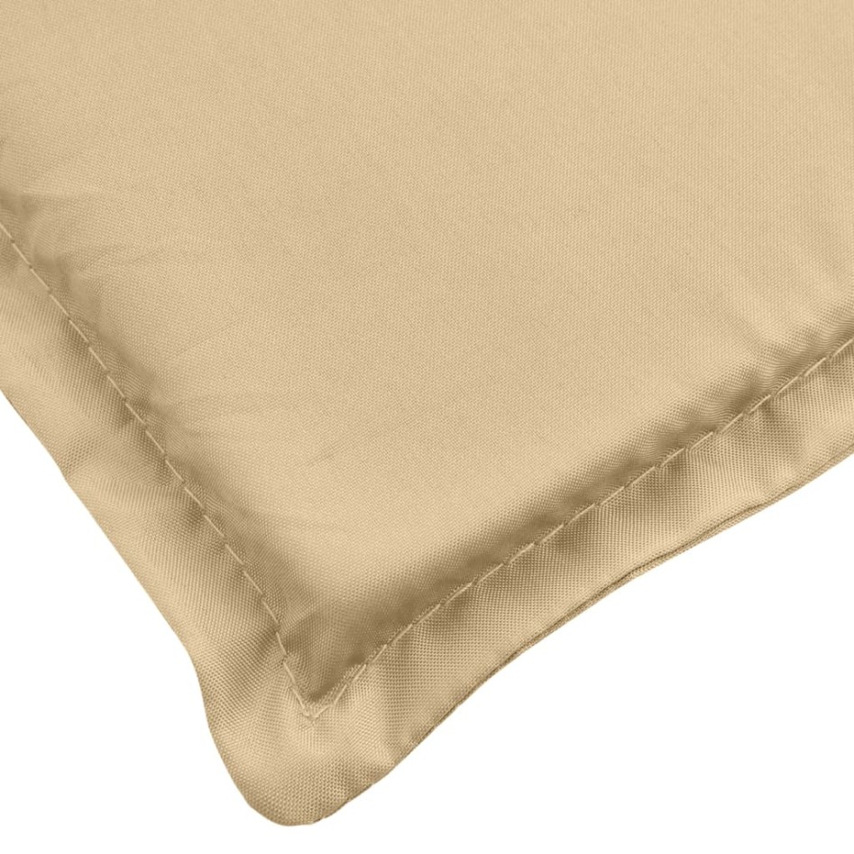 Cojines para banco jardín 2 uds tela beige melange 180x50x7