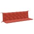 Cojines para banco jardín 2 uds tela rojo melange 200x50x7