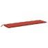 Cojines para banco jardín 2 uds tela rojo melange 200x50x7