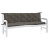 Cojines banco jardín 2 uds tela gris oscuro melange 180x50x7