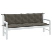 Cojines banco jardín 2 uds tela gris oscuro melange 180x50x7 cm