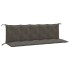 Cojines banco jardín 2 uds tela gris oscuro melange 180x50x7