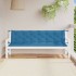 Cojines para banco jardín 2 uds tela azul melange 200x50x7