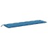 Cojines para banco jardín 2 uds tela azul melange 200x50x7