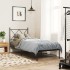 Estructura cama sin colchón con cabecero metal negro 75x190