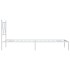 Estructura cama sin colchón con cabecero metal blanco 75x190