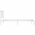 Estructura cama sin colchón con cabecero metal blanco 90x190